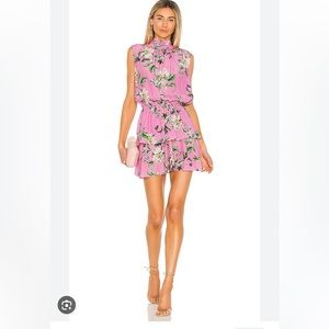 Yumi Kim | Kiss Me Dress | Floral High Neck Pink Mini | Size Small